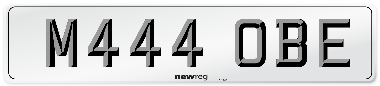 M444 OBE Number Plate from New Reg